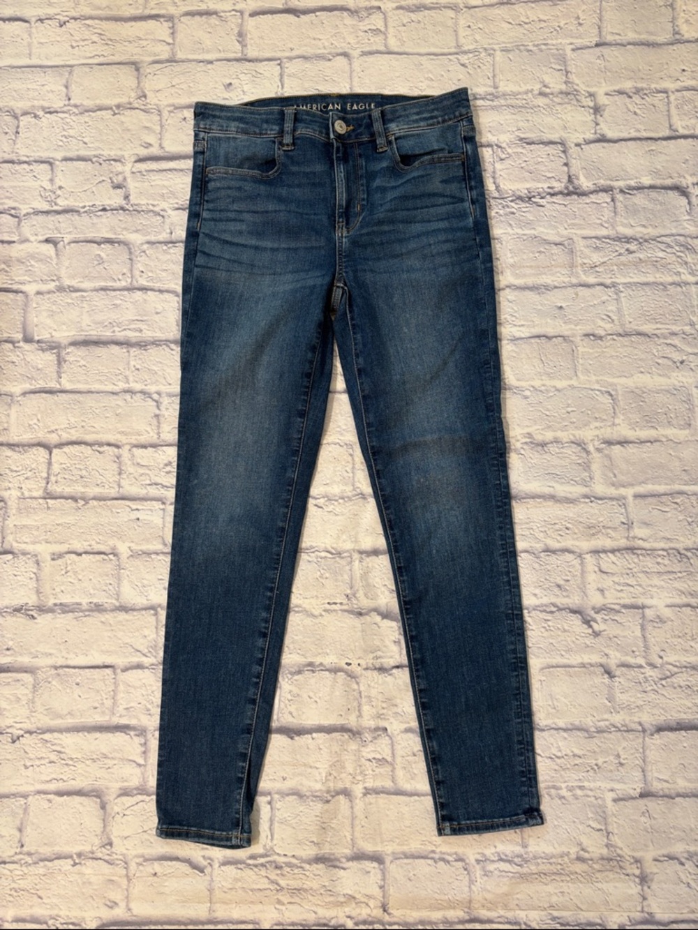 American Eagle Hi-Rise Jegging Skinny Blue Denim Legging Women’s Size 8 Regular